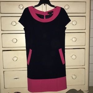 Pink Tartan Navy and pink shift dress